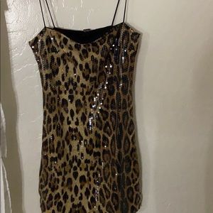 cheetah sequin dress